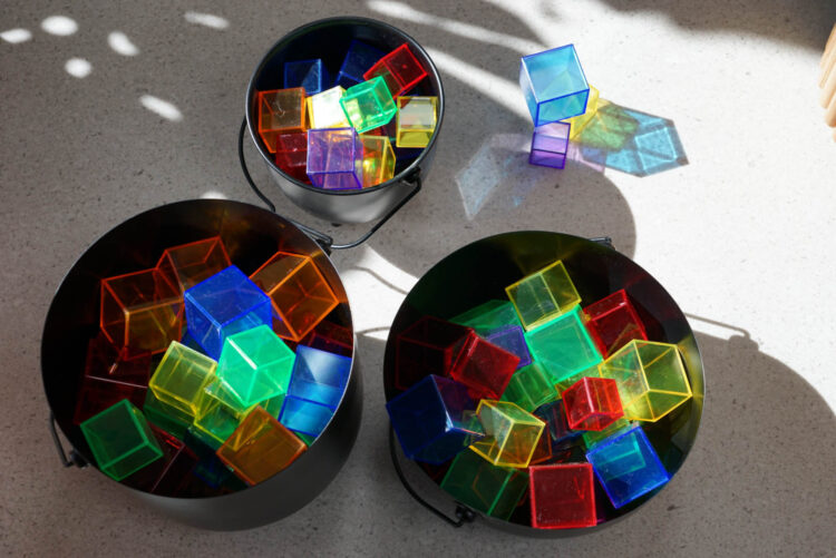 Translucent Coloured Blocks 90pc