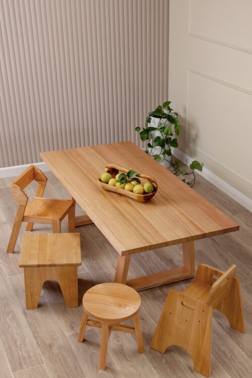 Oak Square Stool