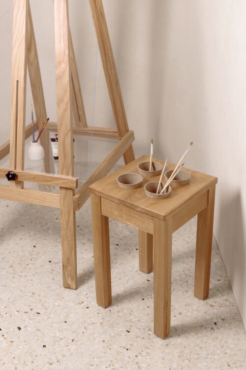 Oak Hardwood Paint Pot Holder 4