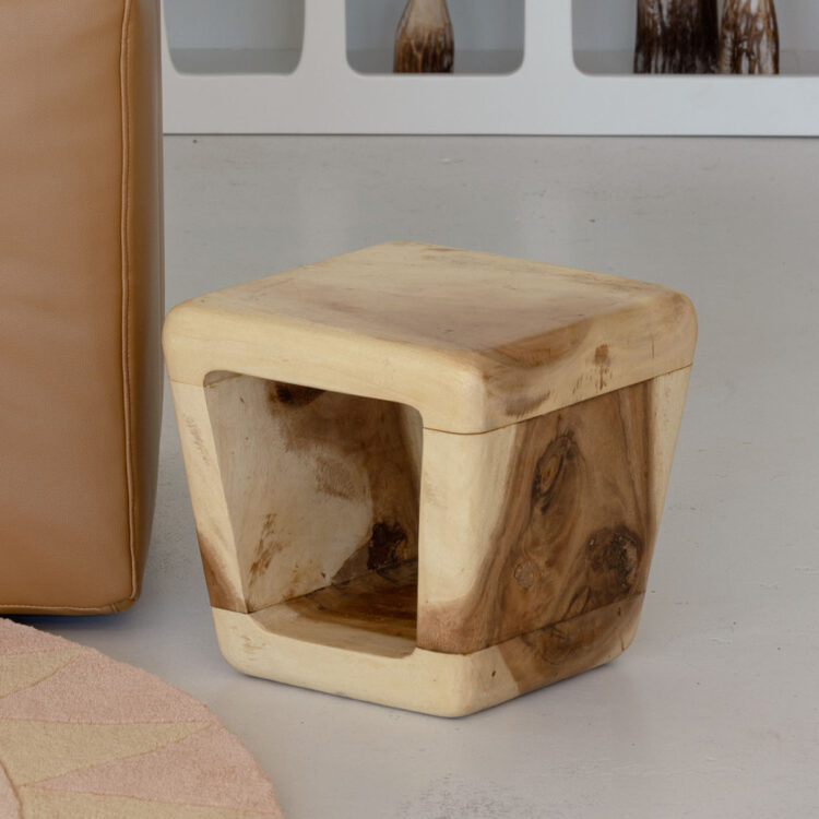 Square Tree Stump Stool