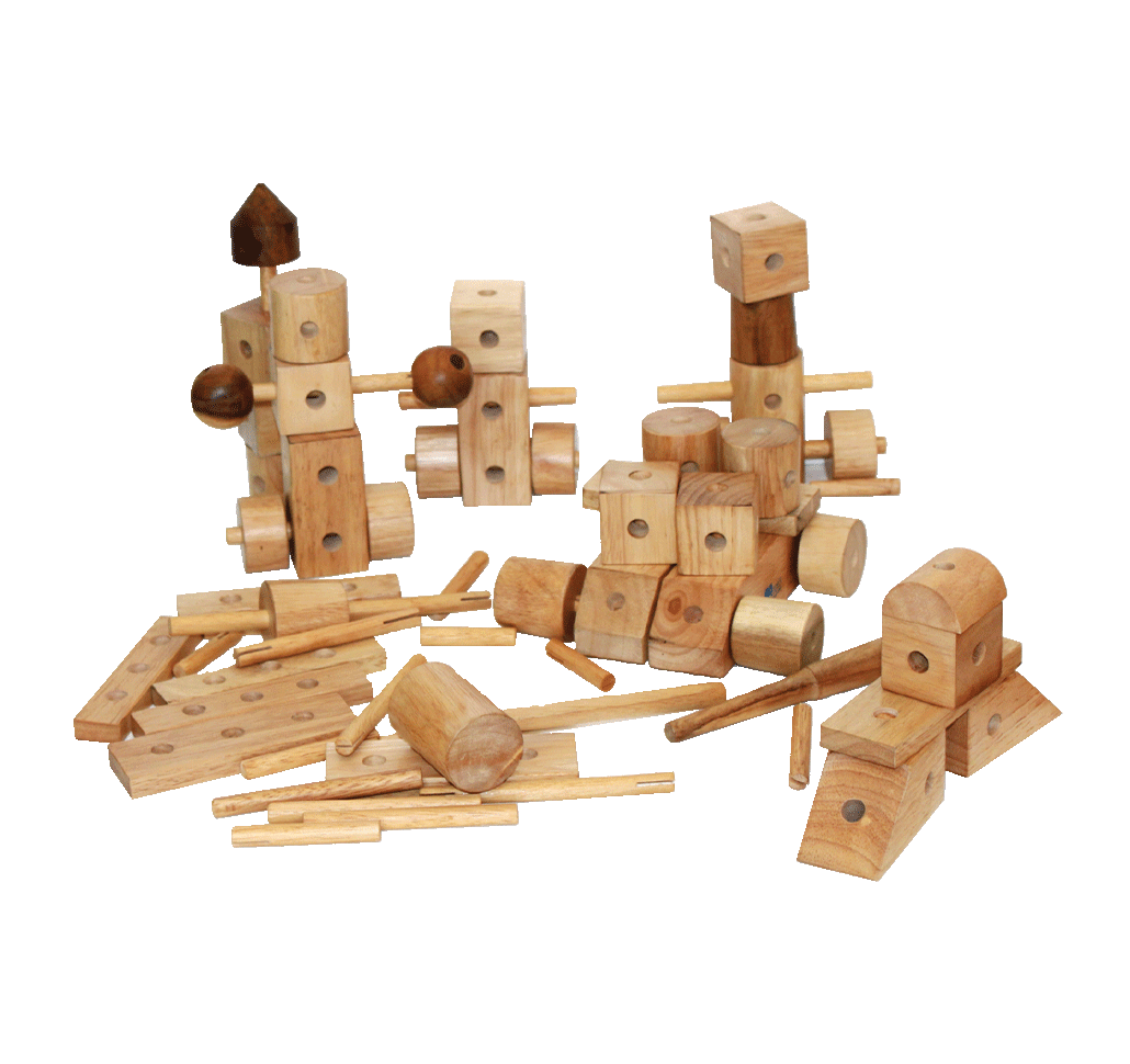 Wood Construction Set Natural