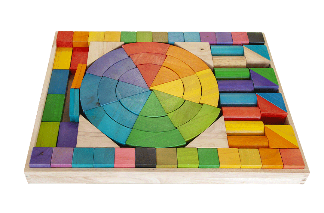 Wooden Jumbo Blocks Rainbow