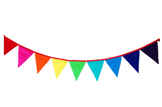 Large Reversible Rainbow Bunting Flags