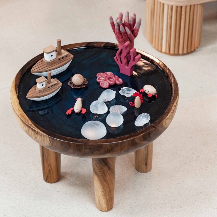 Resin Rim Round Table
