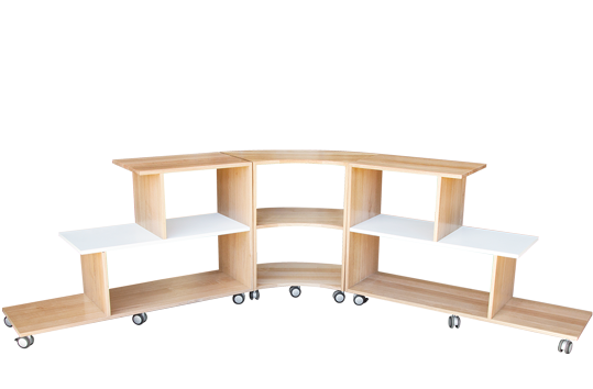 Tas Oak Flexispace Tiered Set 4