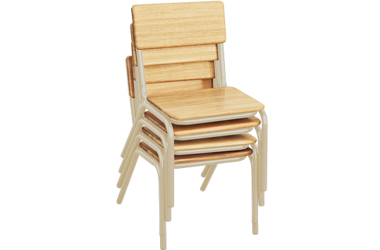 Tas Oak Hardwood Stackable Chair