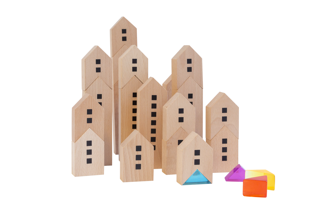 Wooden City Scape Blocks 44pc