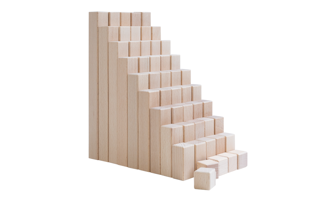 Wooden Step Blocks Natural 50pc