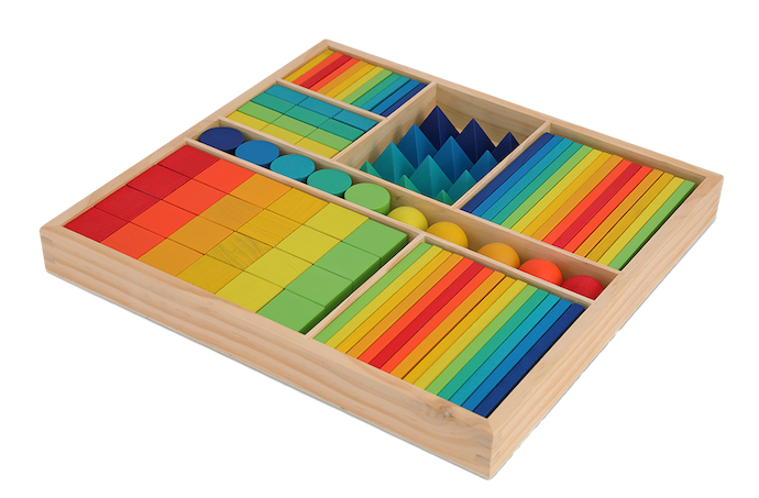 Mixed Block Tray Rainbow