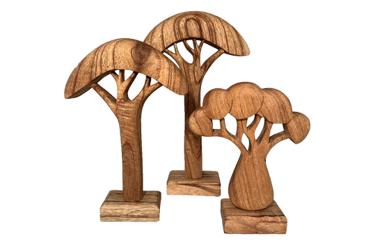 African Trees Natural 3pc