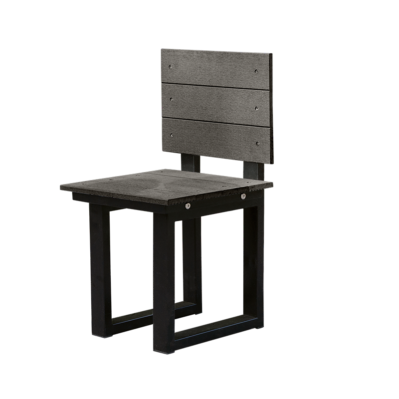 Charcoal U-Frame Outdoor Chairs 2pc