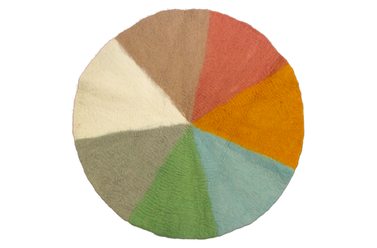90cm Felt Mat Earth Rainbow