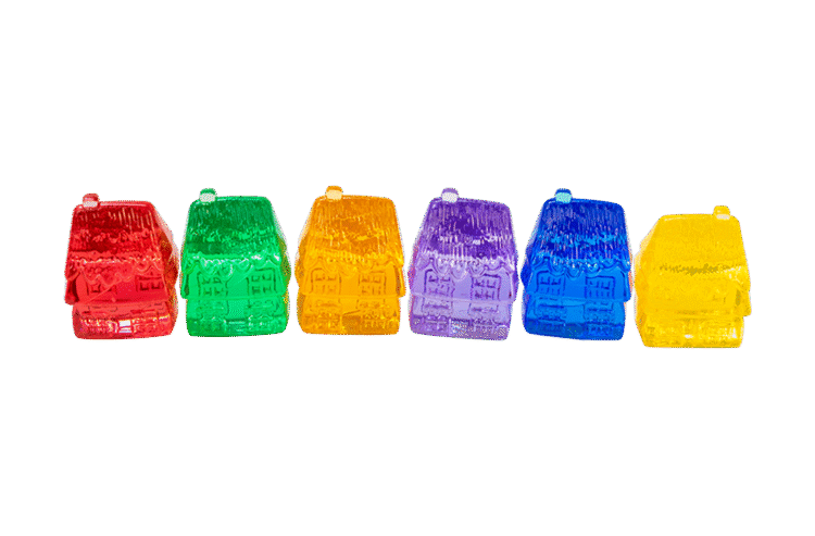 Translucent Colour Houses 72pc