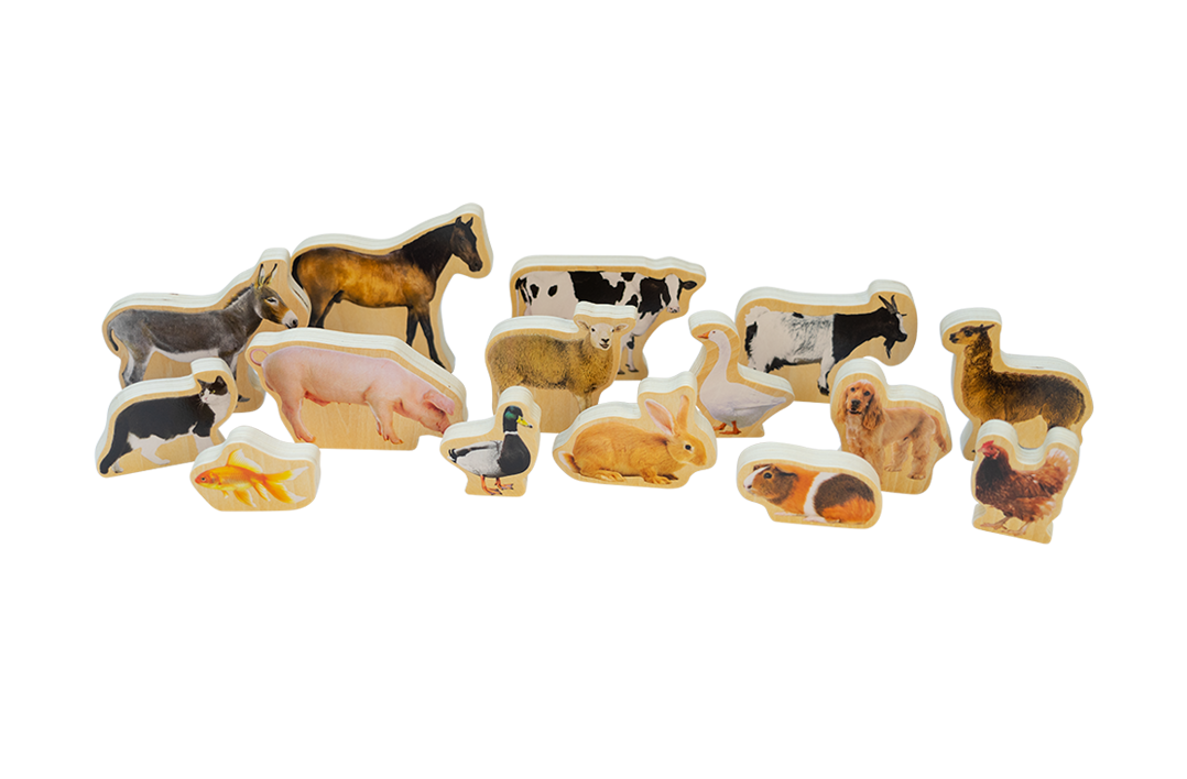 Wooden Domestic Animal Blocks