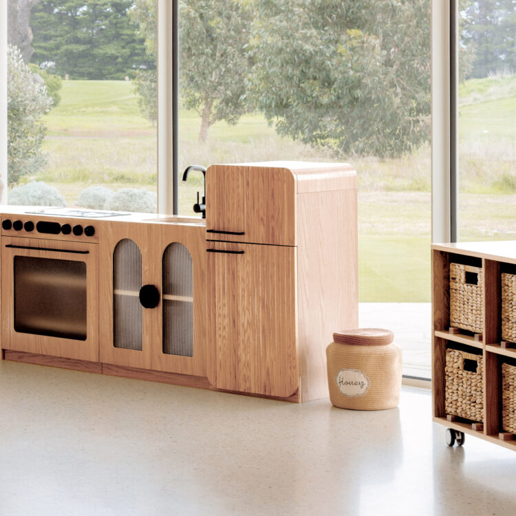 Oak Fluted Fridge