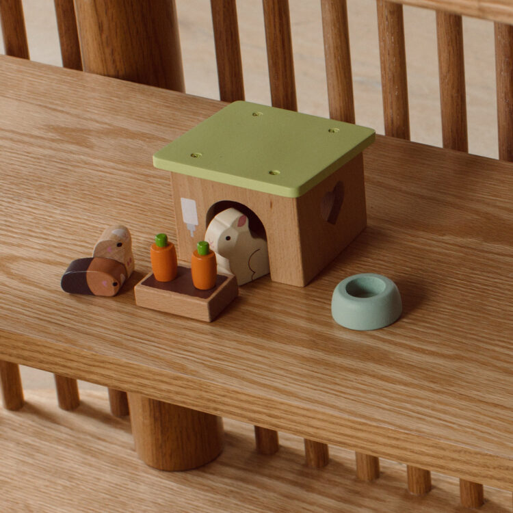 Doll House Bunny & Guinea Pig Set 5pc