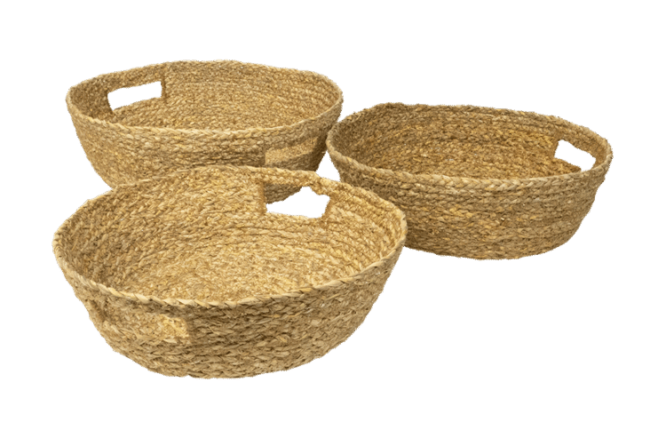 Round Bowls with Inbuilt Handle 3pc