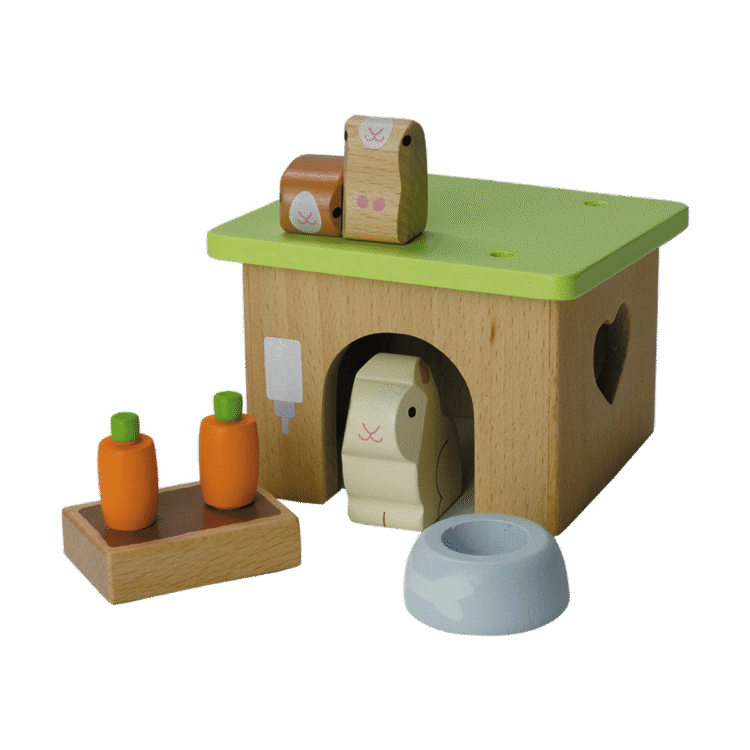 Doll House Bunny & Guinea Pig Set 5pc