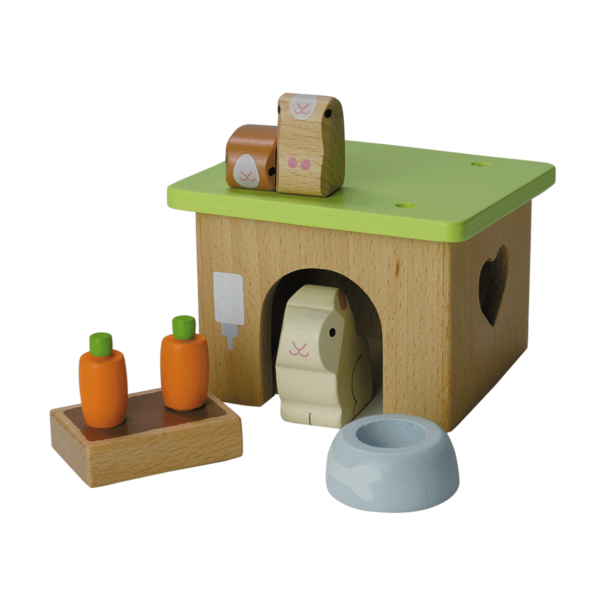 Doll House Bunny & Guinea Pig Set 5pc