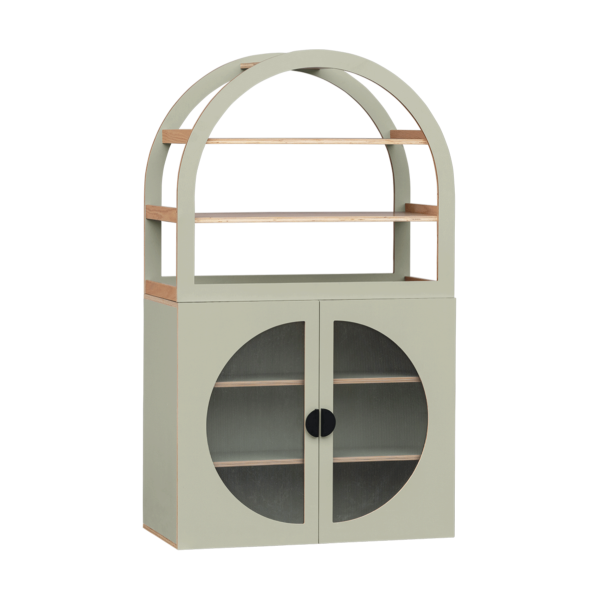 Arched Cabinet Perspex Sage