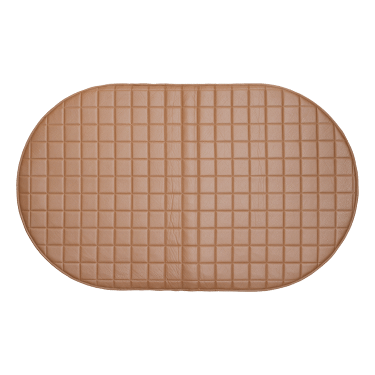 Oval Quilted Playmat Tan