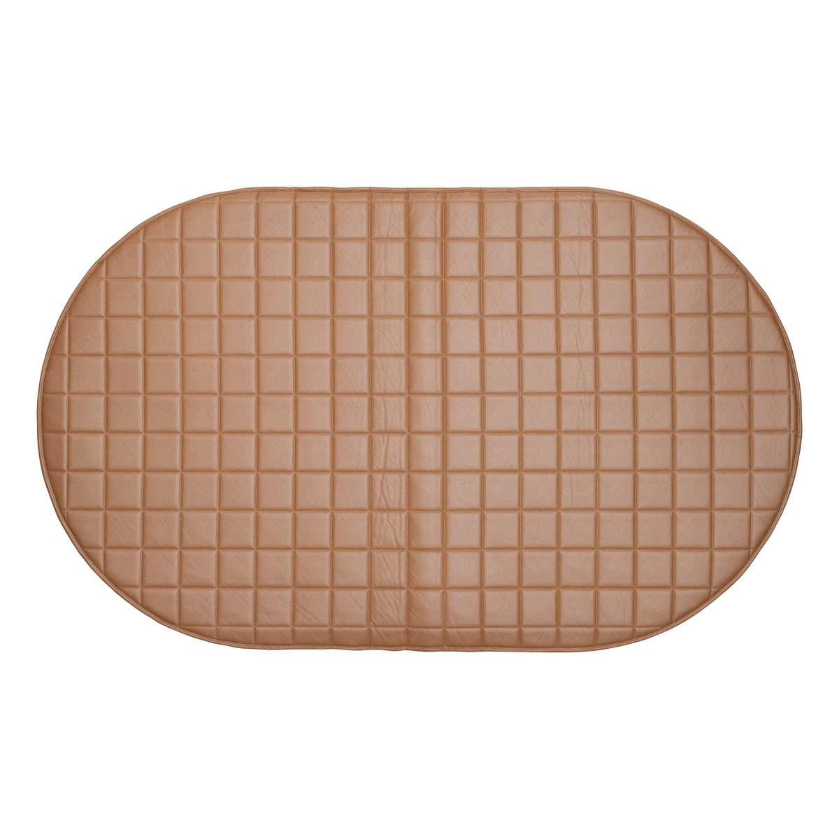 Oval Quilted Playmat Tan