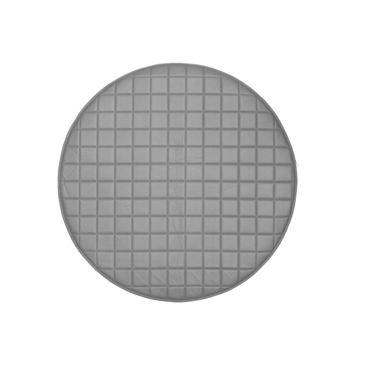 Round Quilted Playmat Grey