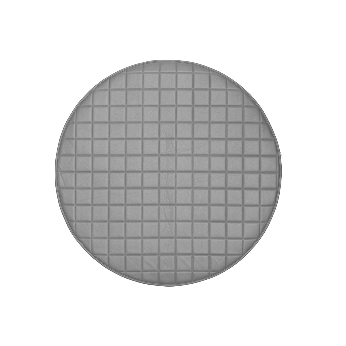 Round Quilted Playmat Grey